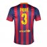 13-14 Barcelona #3 Pique Home Soccer Jersey Shirt