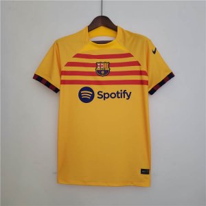 Barcelona FC 22/23 Soccer Jersey 4th Yellow Football Shirt