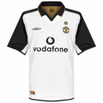 01-02 Manchester United Away Classic Retro White Jersey Shirt