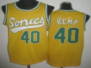 Seattle SuperSonics Shawn Kemp #40 Yellow Soul Swingman Jersey Style 1