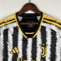 23/24 Juventus Home Soccer Jersey Long Sleeve Football Shirt