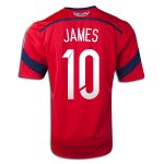 2014 FIFA World Cup Colombia James Rodriguez #10 Away Soccer Jersey