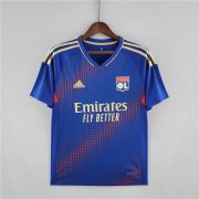 22/23 Olympique Lyonnais Away Blue Soccer Jersey Football Shirt