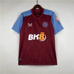 Aston Villa 23/24 Home Soccer Jersey Red Football Shirt