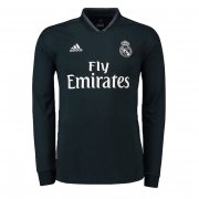 Real Madrid Away 2018/19 LS Black Soccer Jersey Shirt