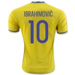 Sweden Home 2016 IBRAHIMOVIC #10 Soccer Jersey