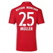 Bayern Munich Home 2016-17 MULLER 25 Soccer Jersey Shirt