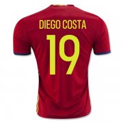 Spain Home 2016 DIEGO COSTA #19 Soccer Jersey