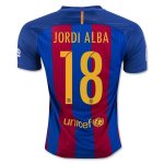 Barcelona Home 2016-17 JORDIA ALBA 18 Soccer Jersey Shirt