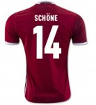 Denmark Home Euro 2016 SCHÖNE #14 Soccer Jersey