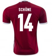 Denmark Home Euro 2016 SCHÖNE #14 Soccer Jersey