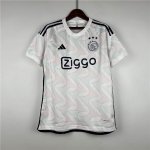 23/24 Ajax Away White Soccer Jersey Football Shirt