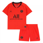 Kids PSG Away Orange 2019-20 Soccer Kit (Shirt+Shorts)