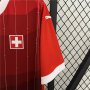 UEFA Euro 2024 Switzerland/Suisse Home Red Soccer Jersey Football Shirt