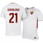 Roma Away 2017/18 Maxime Gonalons #21 Soccer Jersey Shirt