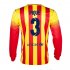 13-14 Barcelona #3 Pique Away Long Sleeve Soccer Jersey Shirt