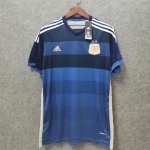 Argentina 2014 World Cup Away Blue Soccer Jersey Football Shirt