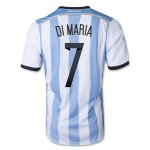 2014 Argentina #7 DI MARIA Home Soccer Jersey Shirt
