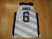 2012 Olympic Team USA LeBron James #6 White Jersey