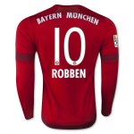 Bayern Munich LS Home 2015-16 ROBBEN #10 Soccer Jersey