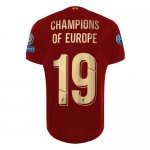 Liverpool Home 2019-20 Champions of Europe 19 Soccer Jersey Shirt
