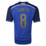 2014 Argentina #8 ZANETTI Away Soccer Jersey Shirt