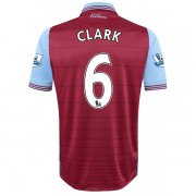 Aston Villa 2015-16 CLARK #6 Home Soccer Jersey