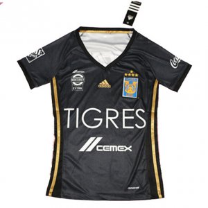 Women\'s Tigres UANL Away 2017/18 Black 6 starsSoccer Jersey Shirt