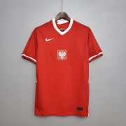 20-21 Poland Euro 2020 Soccer Shirt Away Red Football Shirt Jersey