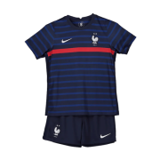 Kids France 2020 Away Blue Two Stars Soccer Kit(Shirt+Shorts)
