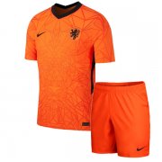 Kids Netherlands 2020 Home Soccer Kit(Shirt+Shorts)