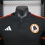 AS Roma 23/24 Third Black Soccer Jersey Football Shirt (Authentic Version)