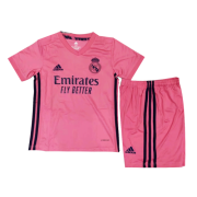 Kids Real Madrid 20-21 Away Pink Jersey Kit(Shirt+Short)