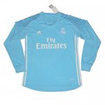 Real Madrid Blue Goalkeeper 2016/17 LS Soccer Jersey Shirt