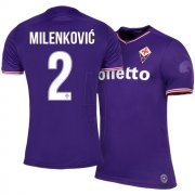 Fiorentina Home 2017/18 #2 Nikola Milenkovic Soccer Jersey Shirt
