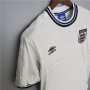 2000 England Home White Retro Soccer Jersey Football Shirt