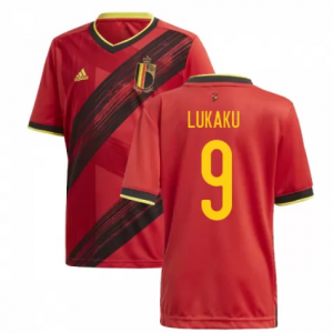 Belgium 2020 Euro Home Red Soccer Jersey Shirt #9 LUKAKU