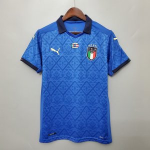 Euro 2020 Final Italy VS England Home Kit Blue Italy Football Shirt