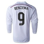 Real Madrid 14/15 BENZEMA #9 LS Home Soccer Jersey