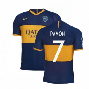 PAVON #7 Boca Juniors Home 2019-20 Soccer Jersey Shirt