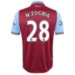 Aston Villa 2015-16 Home N'ZGOBIA #28 Soccer Jersey