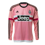 2015-16 JUVENTUS RETRO PINK LONG SLEEVE SOCCER SHIRT