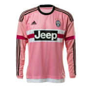 2015-16 JUVENTUS RETRO PINK LONG SLEEVE SOCCER SHIRT