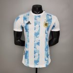COPA AMERICA 2021 ARGENTINA SOCCER SHIRT 20-21 HOME WHITEFOOTBALL SHIRT (PLAYER VERSION)