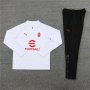 AC Milan 23/24 White Half Zipper Training Tracksuit