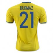 Sweden Home 2016 Durmaz 21 Soccer Jersey Shirt