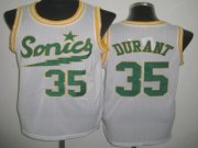 Seattle Supersonic Kevin Durant #35 White Soul Swingman Jersey Style 1