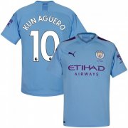 Manchester City Home 2019-20 Kun Agüero #10 Soccer Jersey Shirt