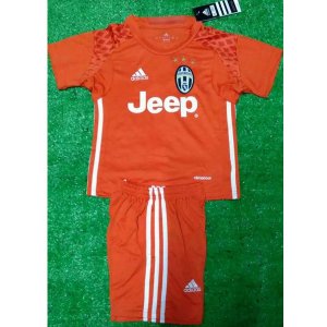Kids Juventus Orange Goalkeeper 2016/17 Soccer Kit(Shirt+Shorts)