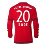 Bayern Munich LS Home 2015-16 RODE #20 Soccer Jersey